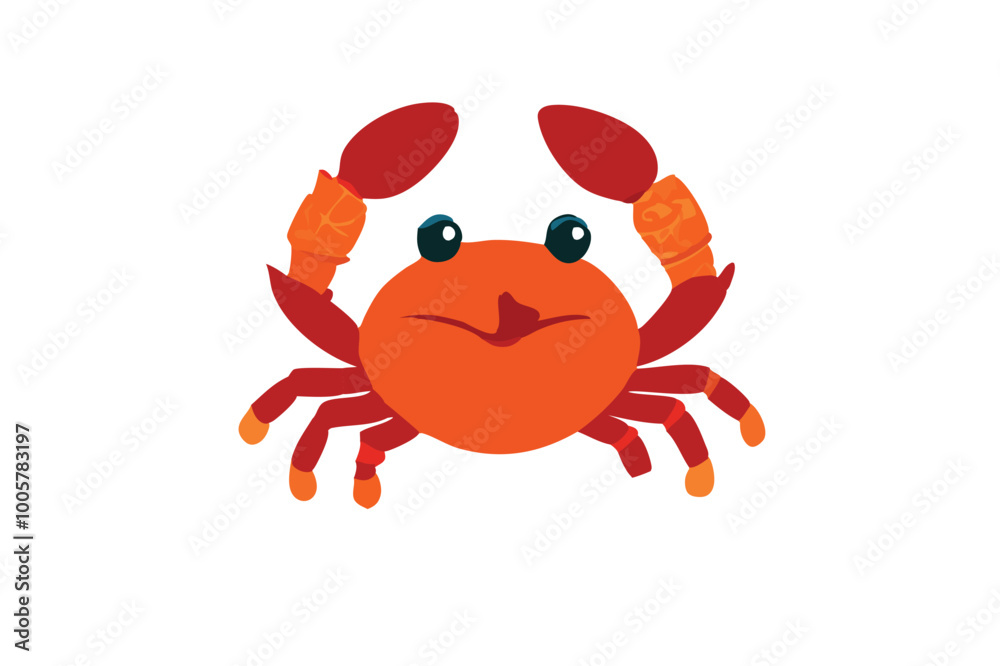 Fototapeta premium Cute Crab vector art illustration