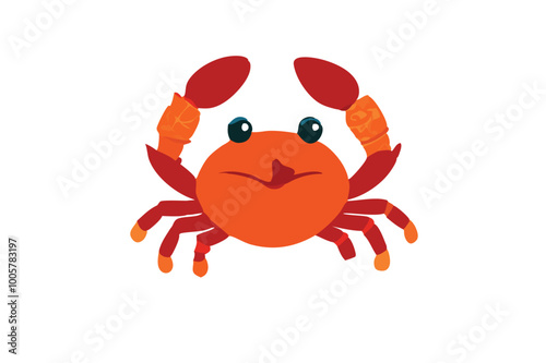 Cute Crab vector art illustration photo