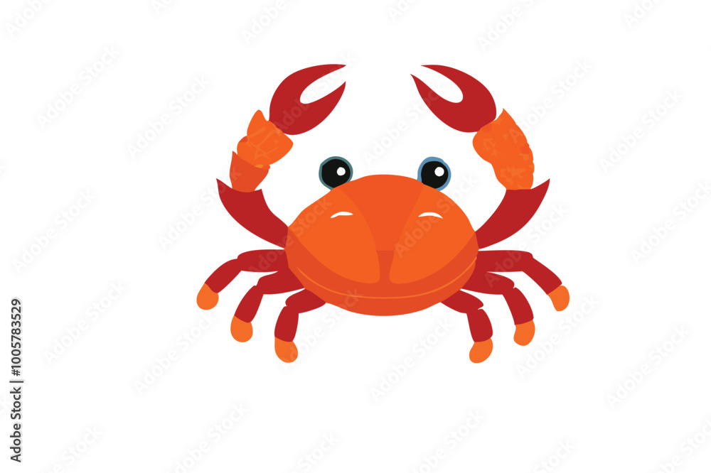 Fototapeta premium Cute Crab vector art illustration