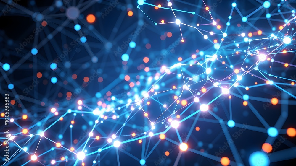 Digital Neural Network AI Background