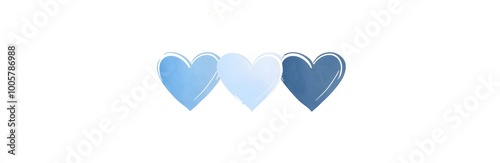 illustration of a blue hearts background