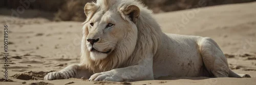 Fototapeta lion and lioness created with genrative AI