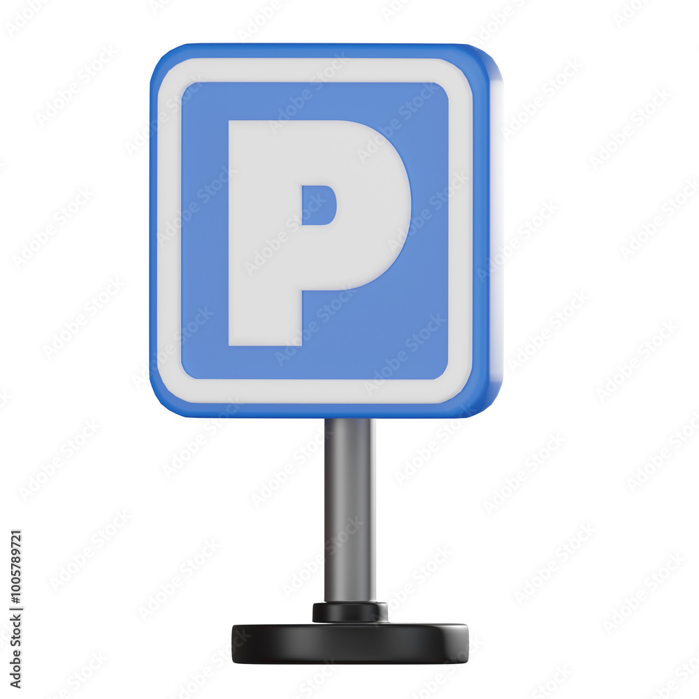 Parking Sign 3D Render, Road and Traffic Symbol Illustration Parking Sign 3D Render, Road and Traffic Symbol Illustration