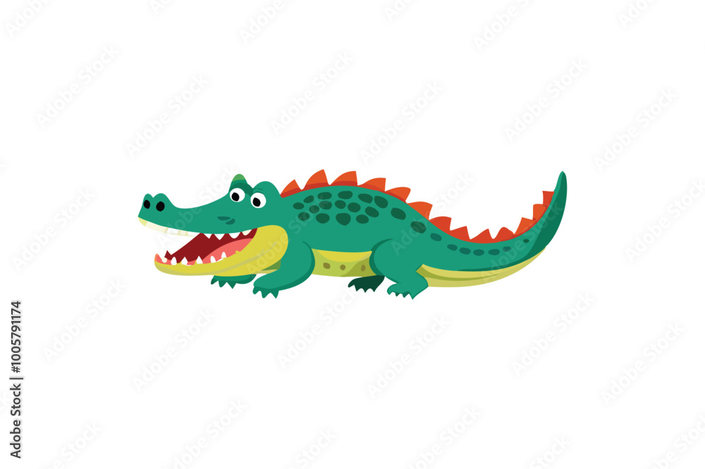 Cute Alligator vector art illustration Cute Alligator vector art illustration