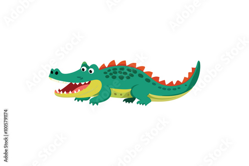  Cute Alligator vector art illustration