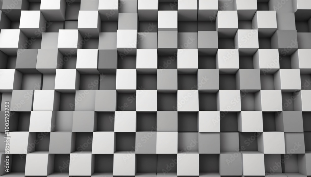 Fototapeta premium grayscale geometry pattern illustration background