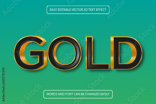 Editable luxury 3D Text effect style template. photo