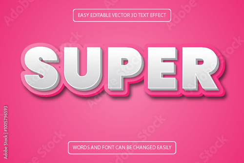 Editable luxury 3D Text effect style template.