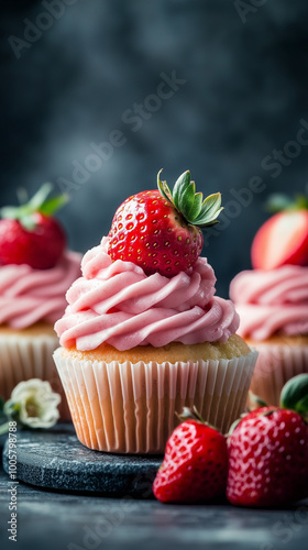 Strawberry Cream Cupcakes at a Michelin-Star Cafe