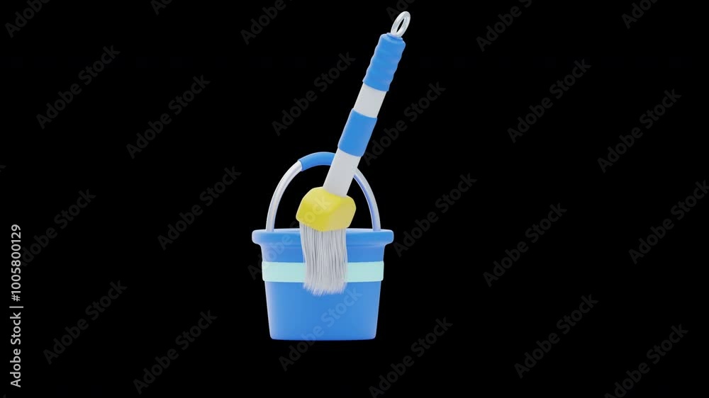 3D Animation of Efficient Mop for Quick and Easy Cleaning | Alpha Channel 3D Animation of Efficient Mop for Quick and Easy Cleaning | Alpha Channel
