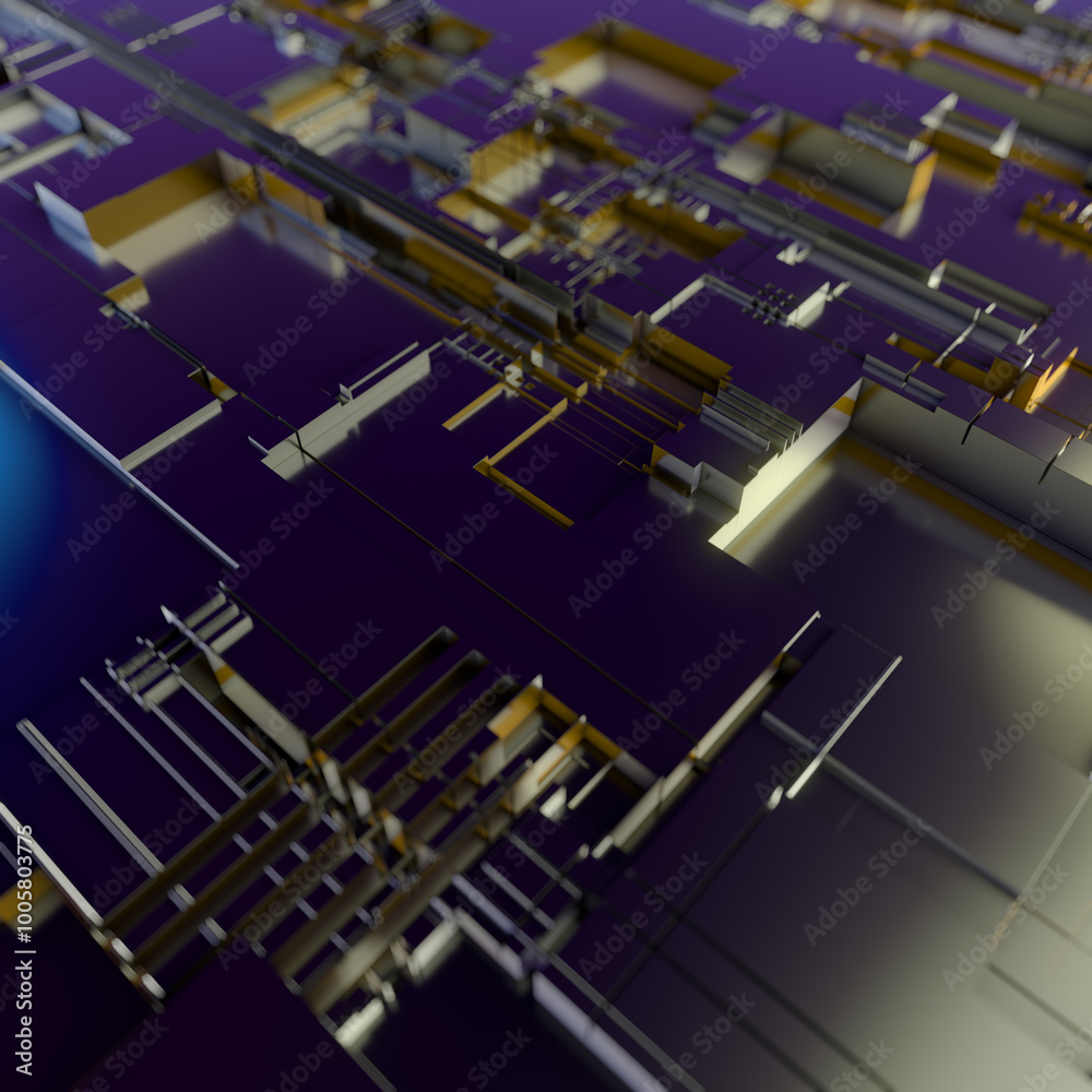 Abstract dark glossy illustration of part of a technological system. 3d render Abstract dark glossy illustration of part of a technological system. 3d render