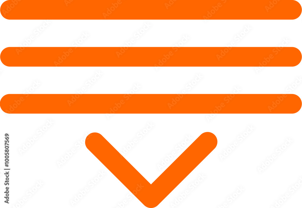 Obraz premium Pull down Menu icon outline