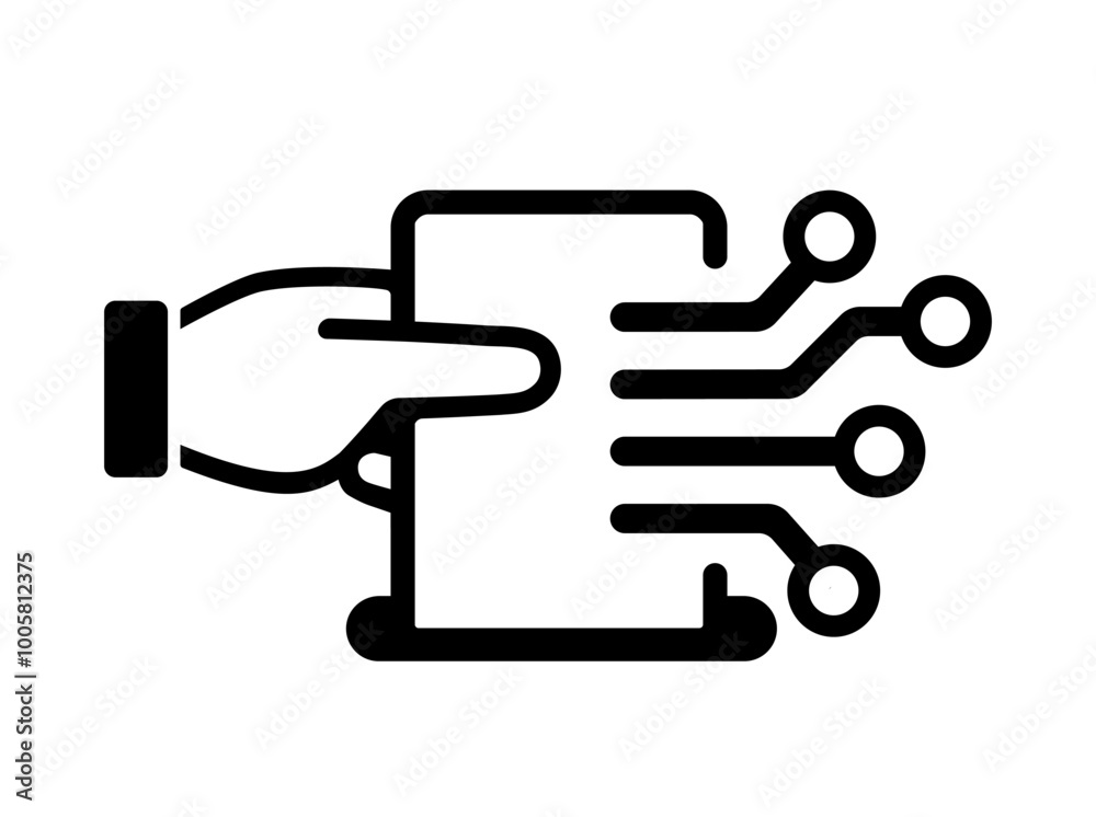 Online voting vector icon illustration