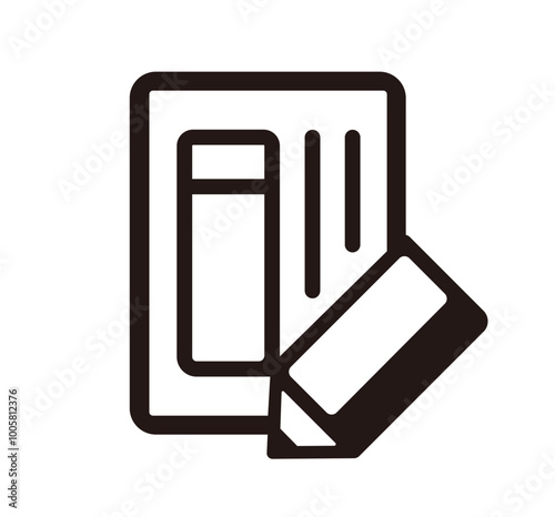 Voting paper ( Japan ) vector icon illustration photo
