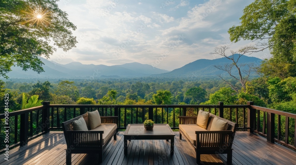 A scenic viewpoint over Khao Yai National Park, offering panoramic views of the park forests and mountains. A scenic viewpoint over Khao Yai National Park, offering panoramic views of the park forests and mountains.