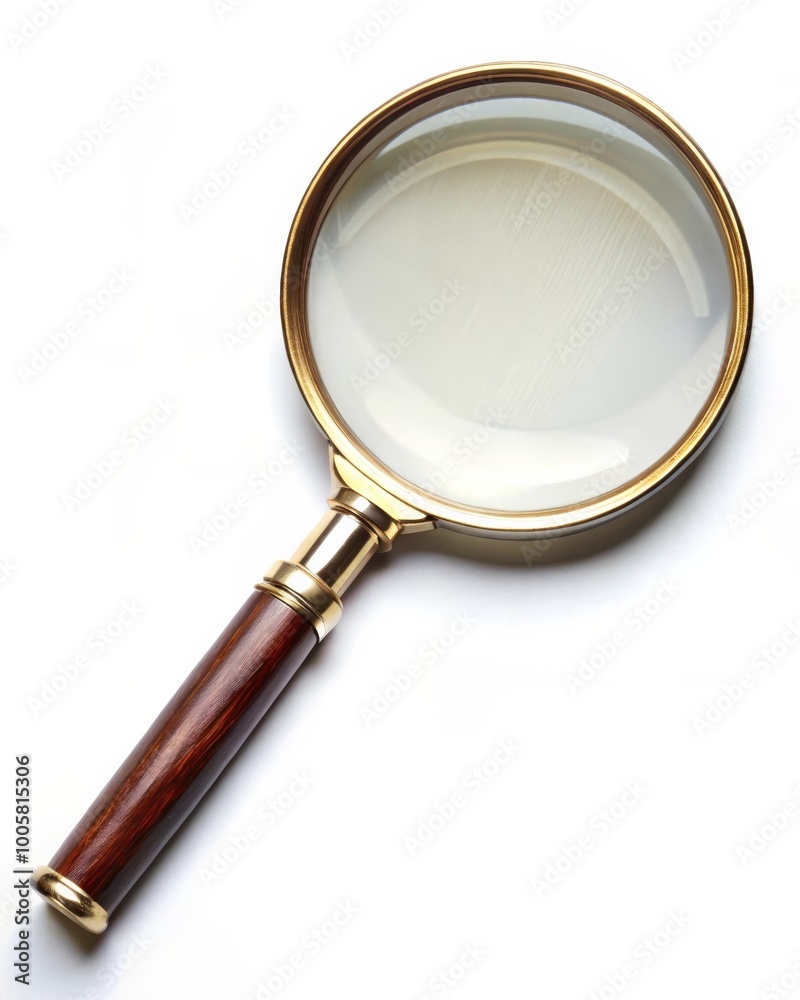 Classic Magnifying Glass Isolated on White Background Classic Magnifying Glass Isolated on White Background