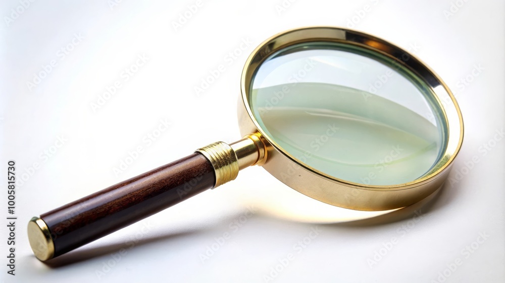 Classic Magnifying Glass Isolated on White Background Classic Magnifying Glass Isolated on White Background