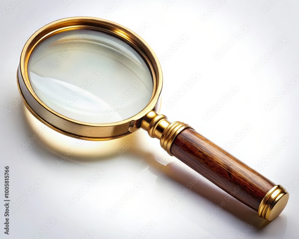 Classic Magnifying Glass Isolated on White Background Classic Magnifying Glass Isolated on White Background