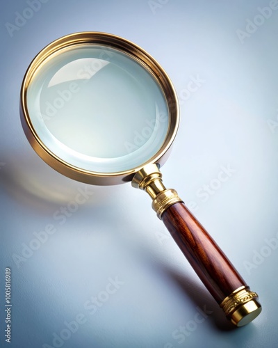 Classic Magnifying Glass Isolated on White Background photo