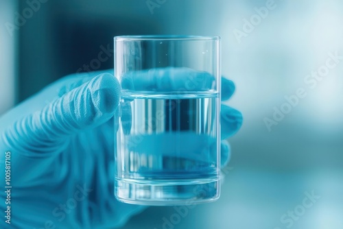 Environmental engineer in a lab testing water samples for contamination and pollution, engineer in lab, environmental testing