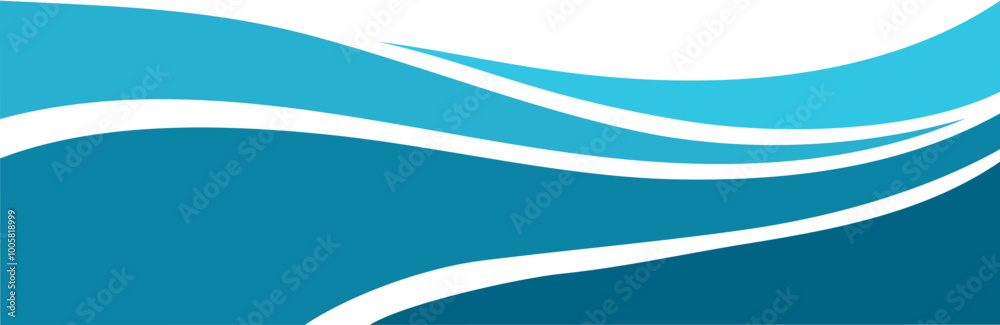 Abstract blue illustration on white background. Vector pattern. Art line ornament. Water Wave Logo abstract design Abstract blue illustration on white background. Vector pattern. Art line ornament. Water Wave Logo abstract design