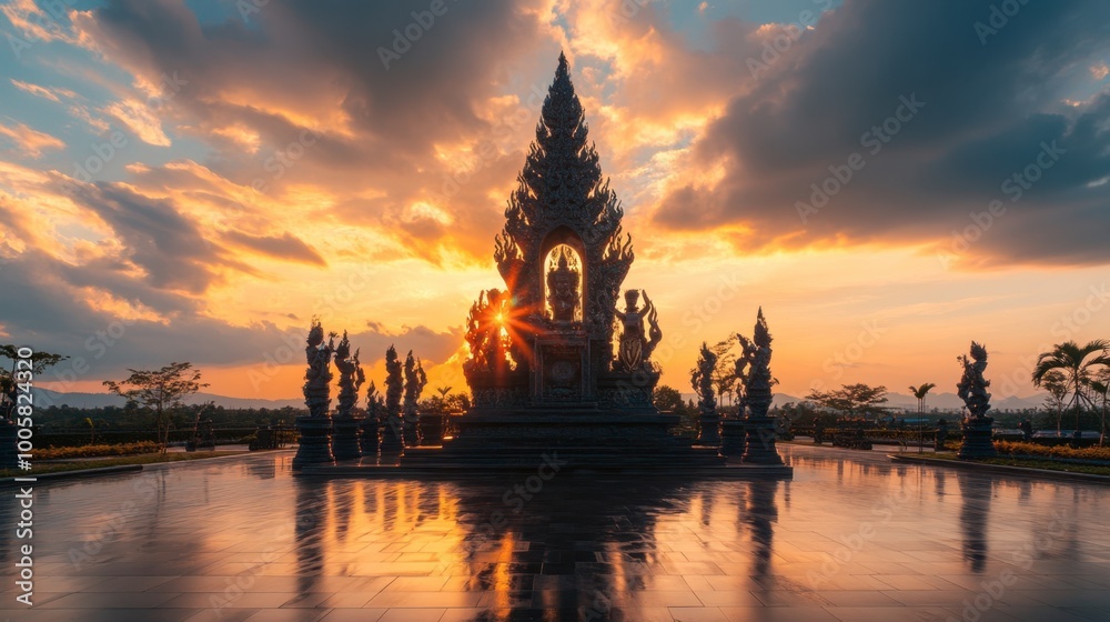 Fototapeta premium The cultural significance of the Thao Suranaree Monument, a tribute to Korat historical heroine.