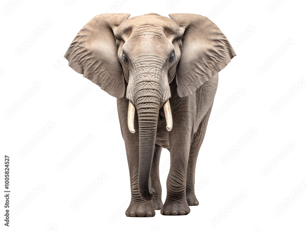 Fototapeta premium an elephant with tusks and large ears