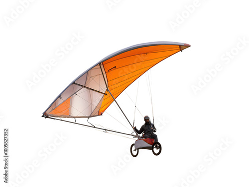 a person in a motorized parachute photo