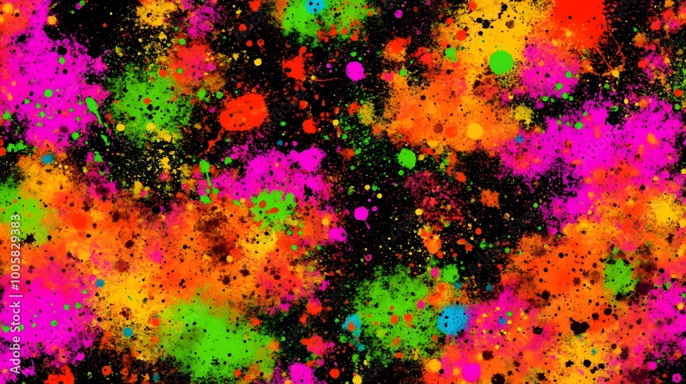 Fototapeta premium Abstract Neon Splatter Background