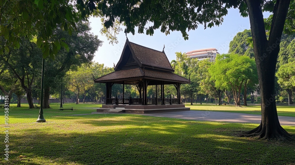The peaceful and green surroundings of Thao Suranaree Memorial Park in the heart of Korat. The peaceful and green surroundings of Thao Suranaree Memorial Park in the heart of Korat.