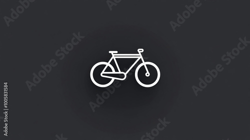 A simple, modern bike icon that could be used for a website or logo.