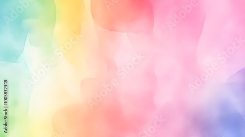 Abstract Watercolor Rainbow Background Pastel Colors