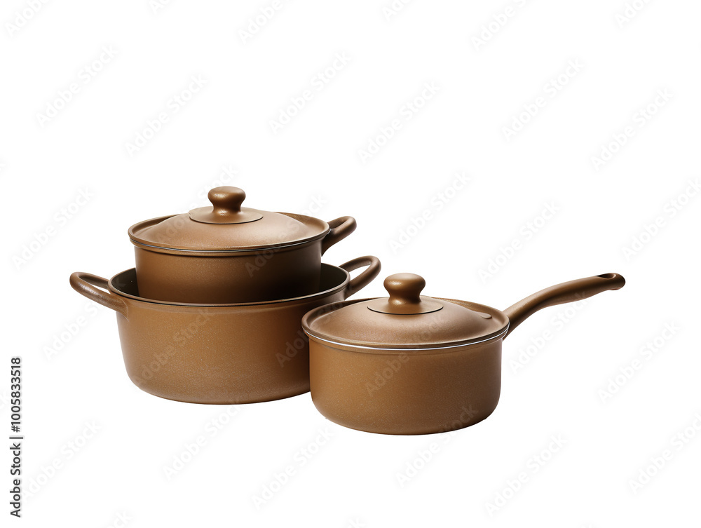 a group of pots and pans