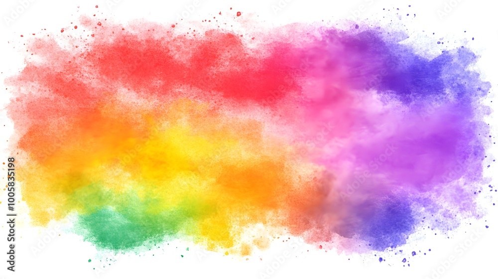 Obraz premium Abstract Rainbow Watercolor Background Colorful Texture Design Element