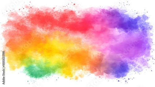 Abstract Rainbow Watercolor Background Colorful Texture Design Element