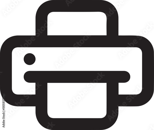 Computer Printer icon symbol vector image illustration