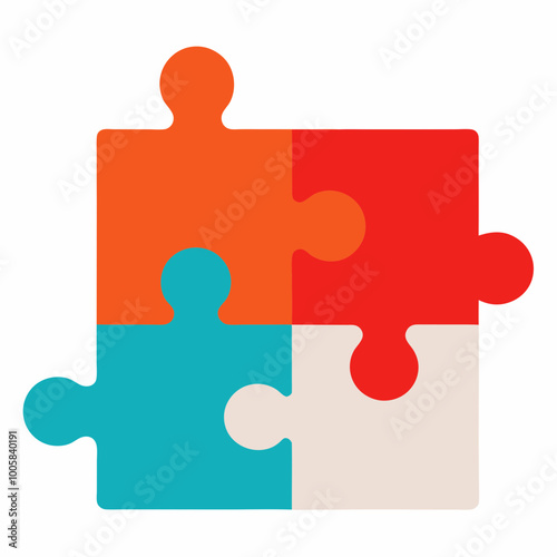 Unique Puzzle Piece Vector Illustration to Spark Imagination and Play