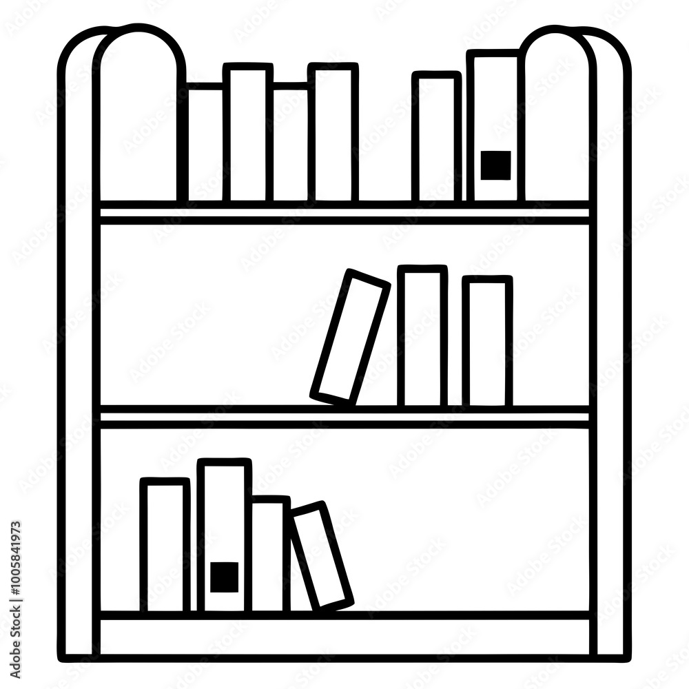 Eye Catching Vector Illustration of a Bookshelf Packed with Books and Accents for Every Book Lovers Dream Space
Eye Catching Vector Illustration of a Bookshelf Packed with Books and Accents for Every Book Lovers Dream Space