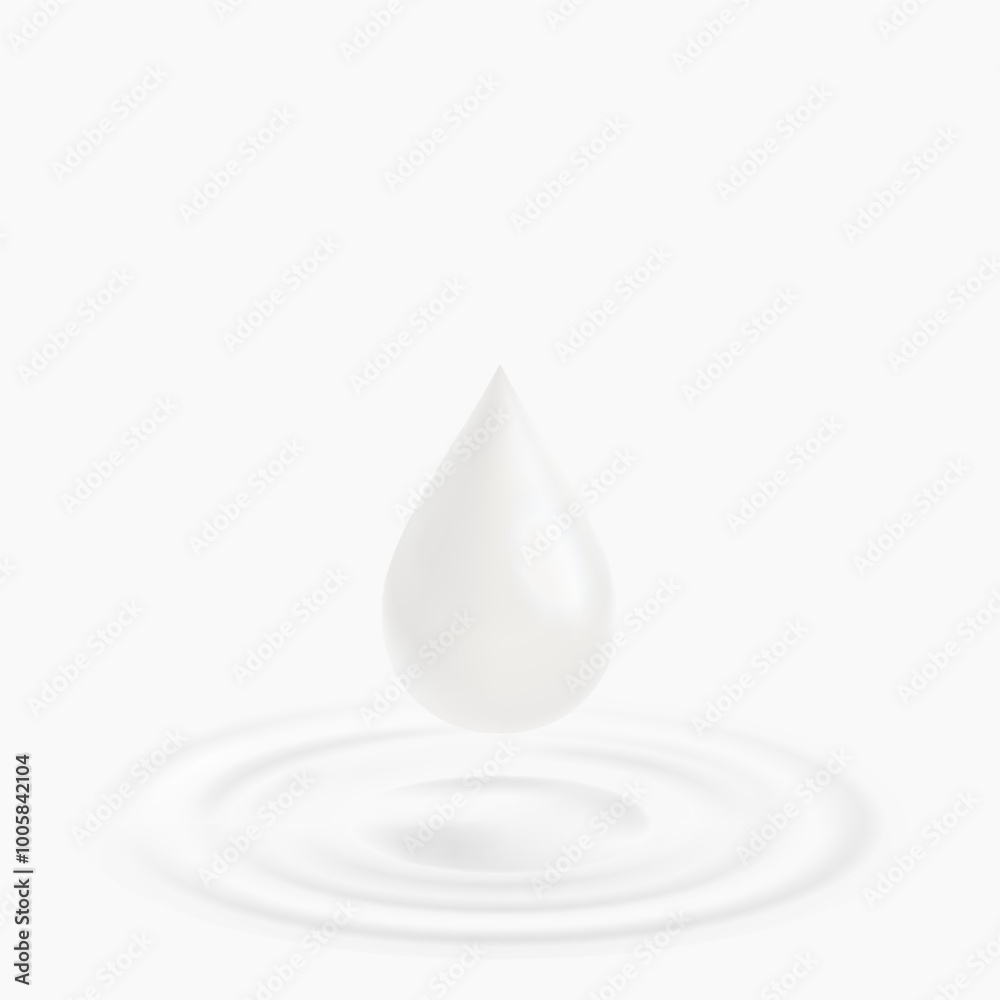 Milk or cream drop isolated creamy little drop. Premium vector Milk or cream drop isolated creamy little drop. Premium vector