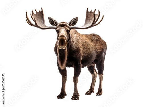 a moose with large antlers photo