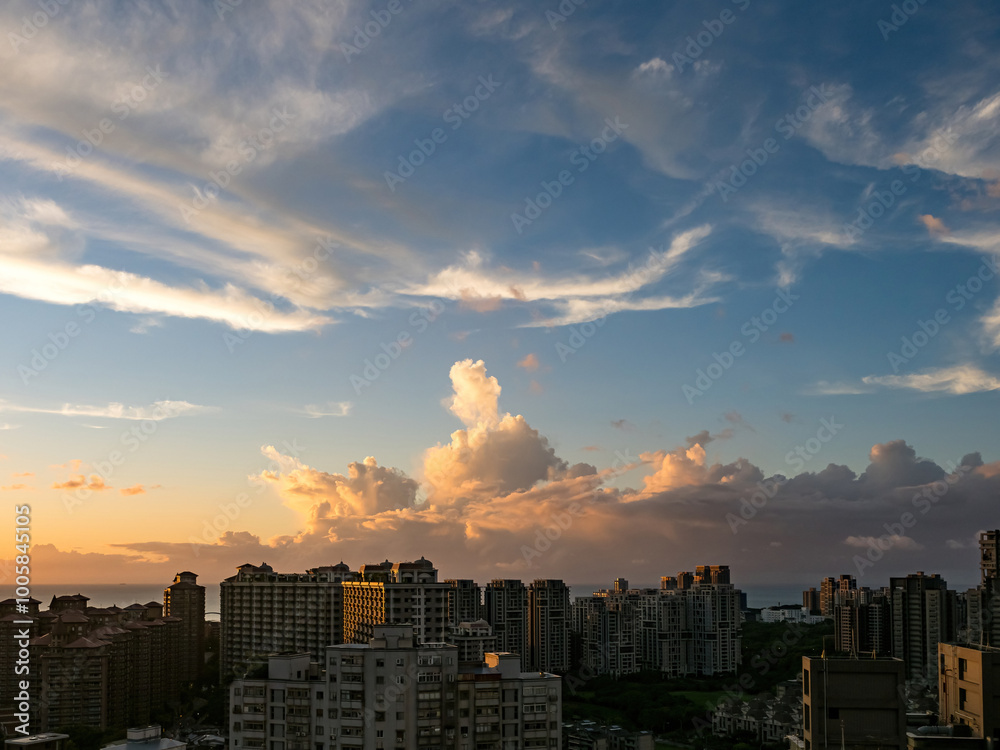 Tamsui landscape in sunset moment in new taipei city,Taiwan. Tamsui landscape in sunset moment in new taipei city,Taiwan.
