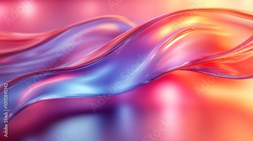 Abstract Liquid Swirls with a Gradient of Vibrant Colors