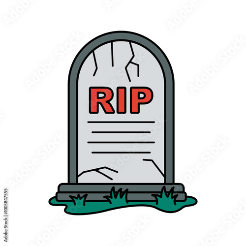 Grave Icon Illustration