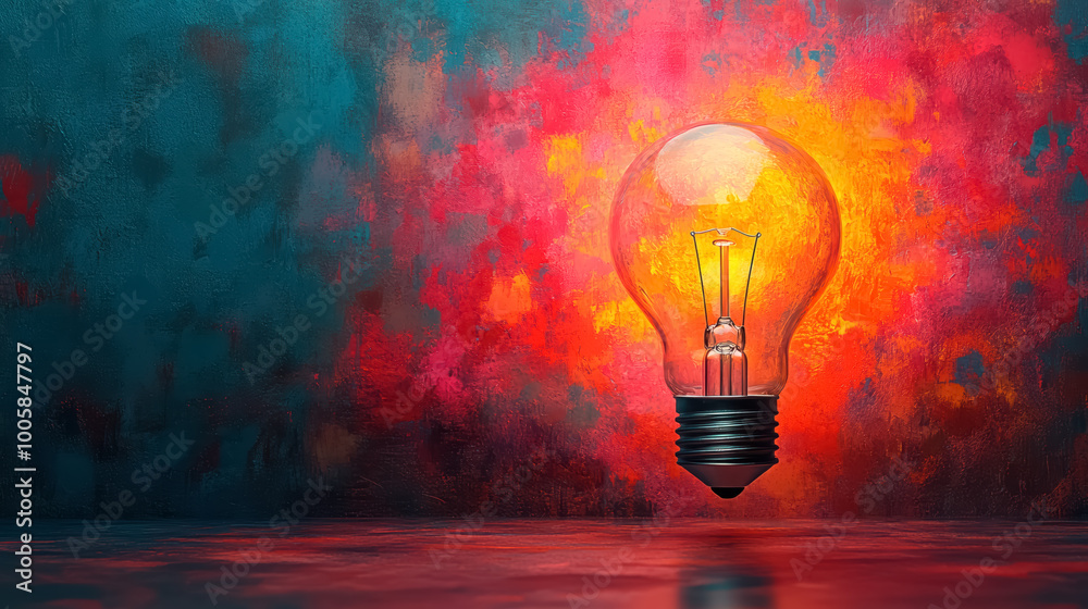 Creative light bulb. Think differently creative idea concept