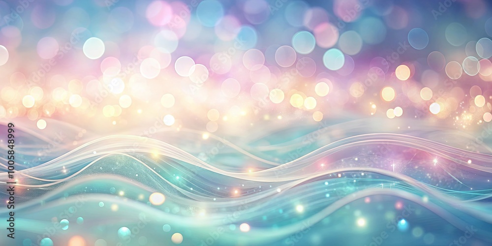 Sparkling Waves of Pastel Light and Soft Abstract Curves Sparkling Waves of Pastel Light and Soft Abstract Curves