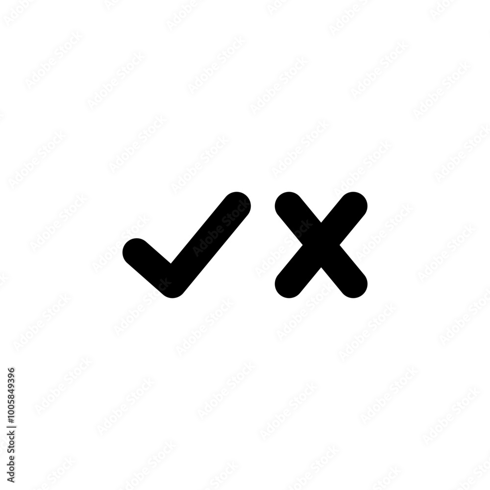 Check Mark Icon, Checked, yes and no Check Mark Icon, Checked, yes and no
