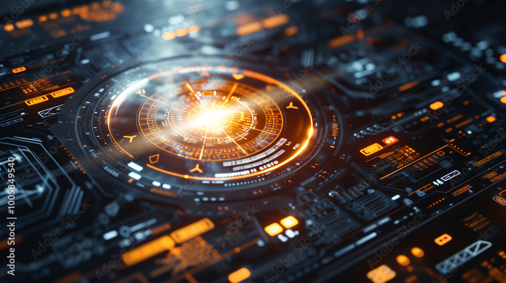 Featuring a futuristic control panel, this image symbolizes AI-driven automation systems designed to optimize workflows and manage complex operations in modern businesses Featuring a futuristic control panel, this image symbolizes AI-driven automation systems designed to optimize workflows and manage complex operations in modern businesses
