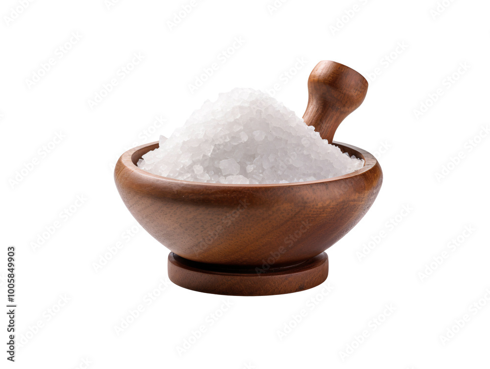 a bowl of salt with a pestle a bowl of salt with a pestle