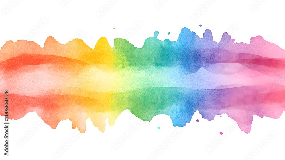 Obraz premium Abstract Rainbow Watercolor Background
