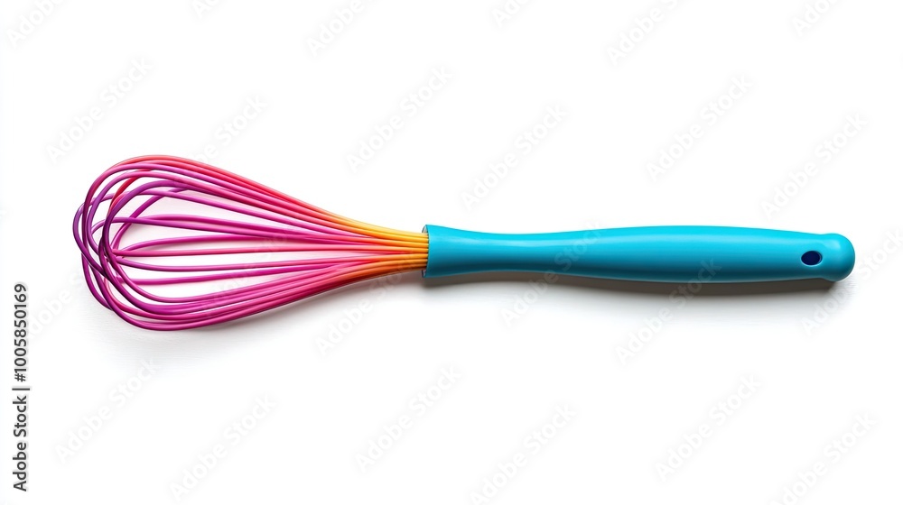 A colorful kitchen whisk with a vibrant handle, perfect for mixing ingredients and adding style to your culinary tools. A colorful kitchen whisk with a vibrant handle, perfect for mixing ingredients and adding style to your culinary tools.